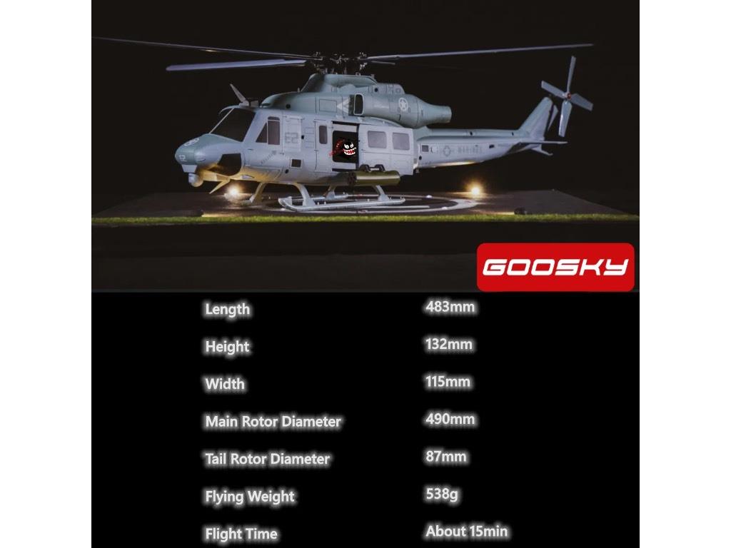 Goosky E2 UH-1Y Venom BNF Hubschrauber